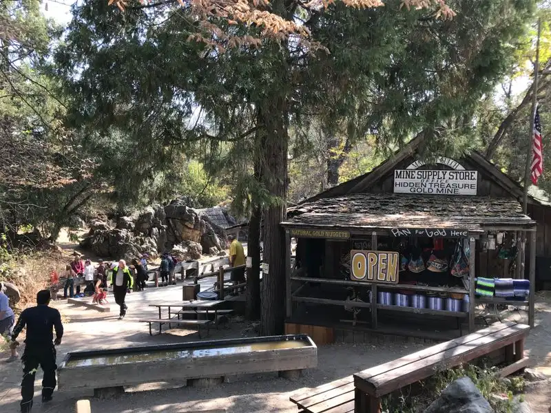 Pan for gold at the troughs