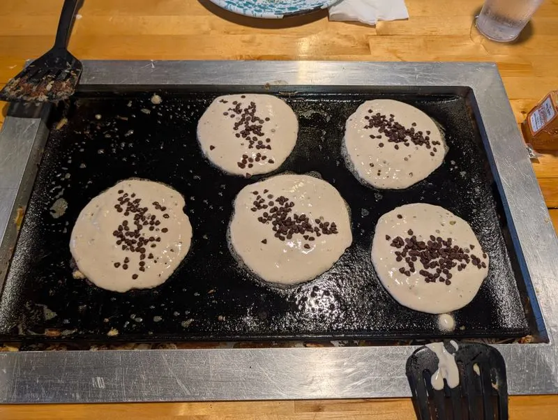 Make your own pancakes at The Old Spanish Sugar Mill Grill