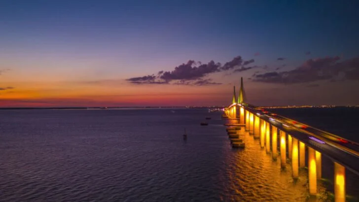 The Sunshine Skyway Bridge stands out as Florida&rsquo;s scariest bridge to cross