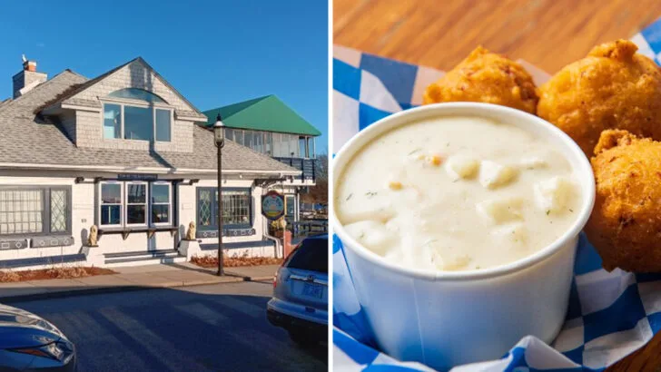 The clam chowder at this Rhode Island shack draws crowds even in winter