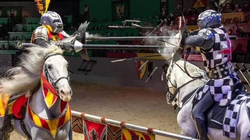 Jousting, swordplay, and the story on the sand
