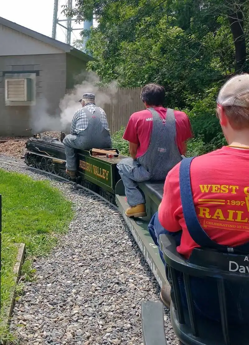 A ride on the 1-8th scale steam and diesel trains