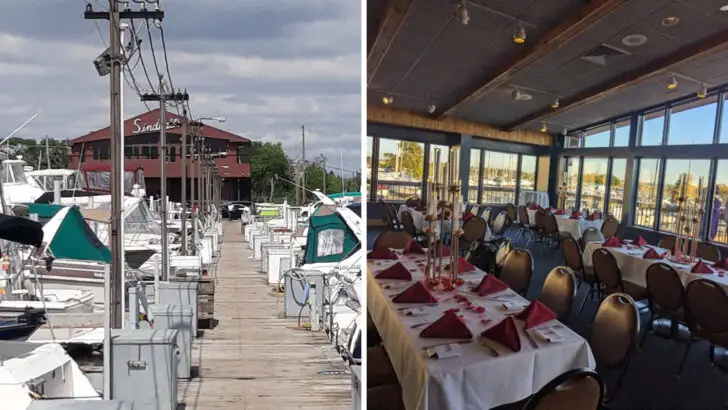 The oldest waterfront restaurant in Michigan serves bourbon-glazed salmon with Belle Isle views
