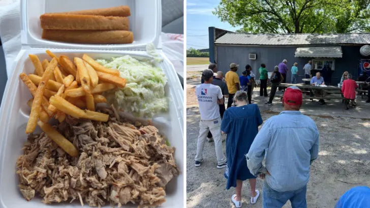 The pulled pork at this North Carolina kitchen keeps the parking lot busy