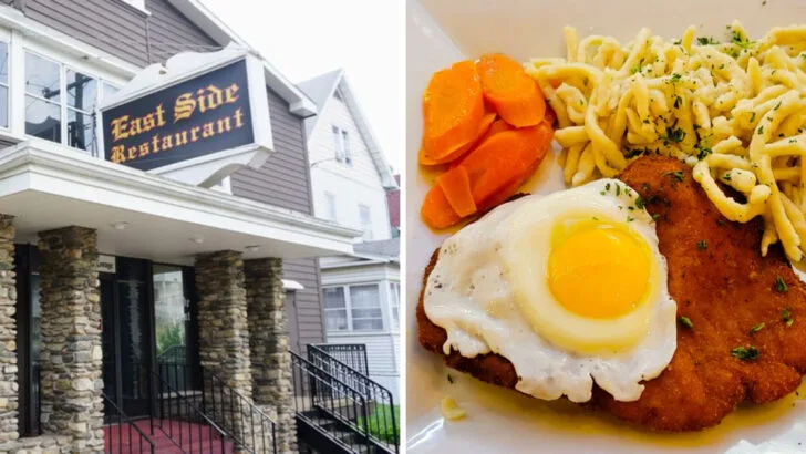 The schnitzel at this Connecticut German restaurant is thin, crisp, and taken seriously