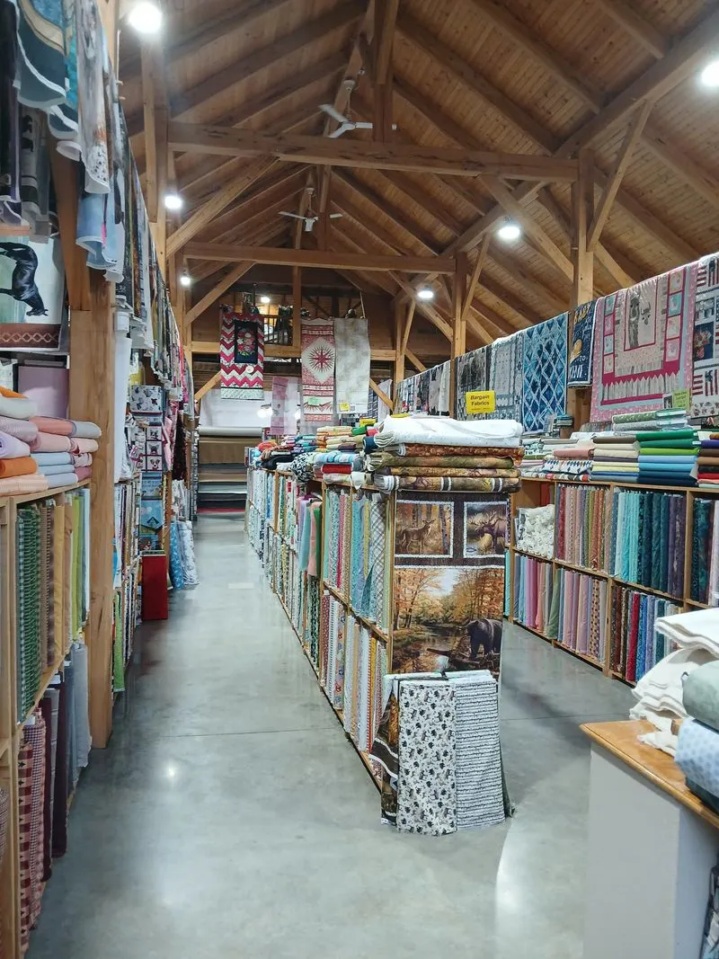 A barn-sized wonderland of fabric and quilts