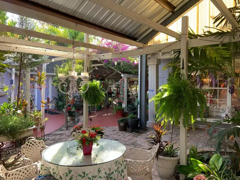 A fairytale arrival through the garden walkway