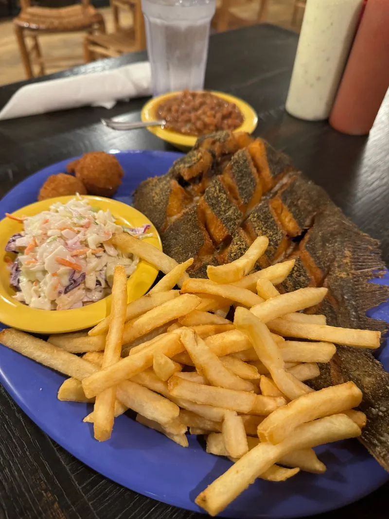 The legendary fried flounder plate