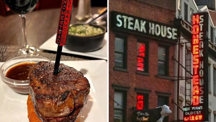 This no-frills New York restaurant is known for its standout NY strip steak