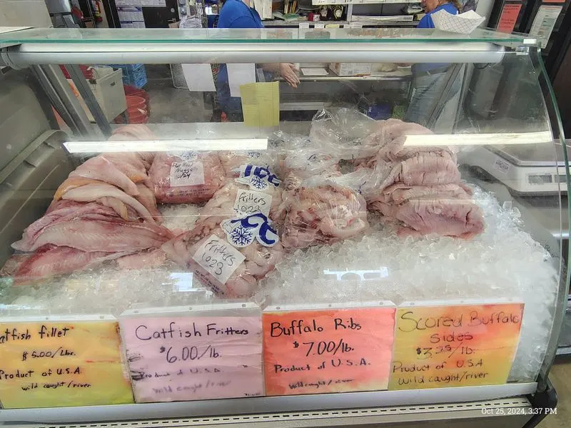 Inside the fresh fish market