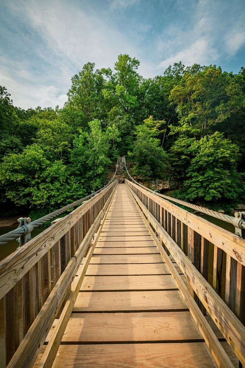 Suspension Bridge over Sugar Creek