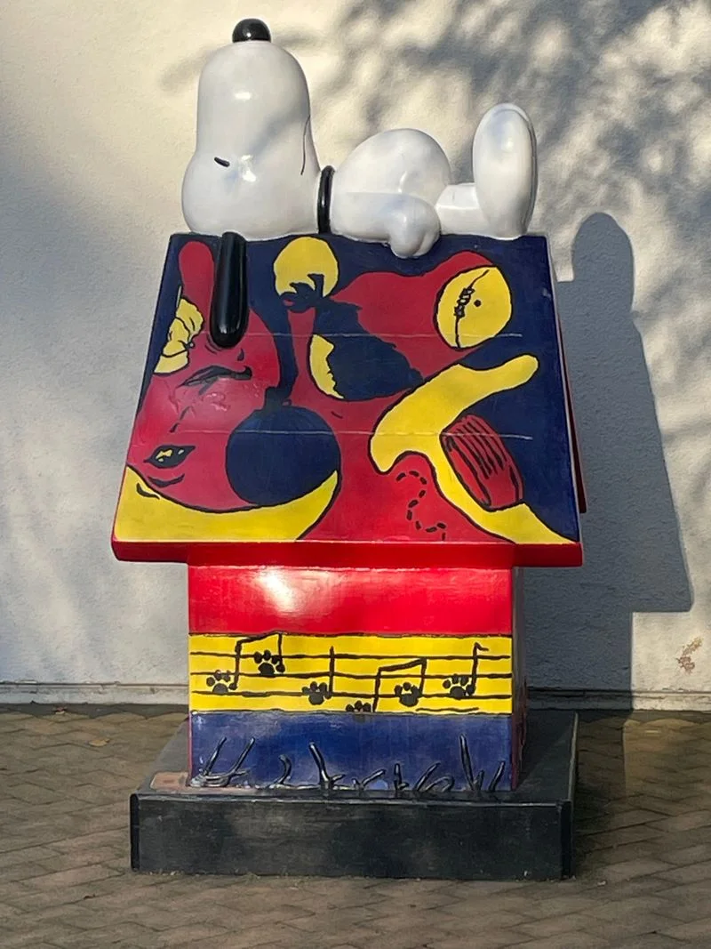 Life-size Red Doghouse Installation