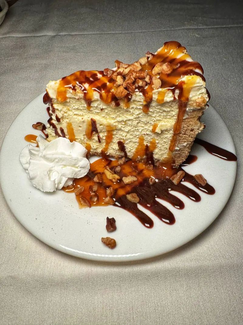 Scratch made dessert cart with seasonal pies and layered cakes