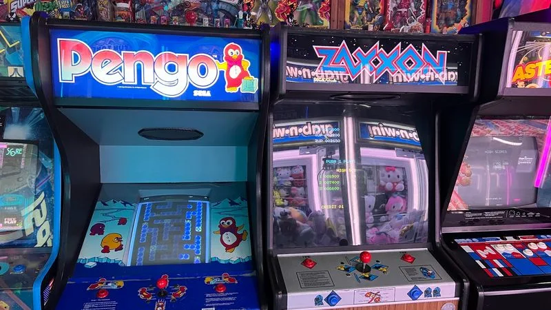 Retro Arcade Cabinets Spanning Five Decades of Gaming History