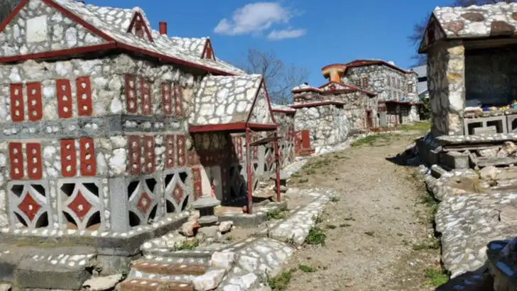 A hidden North Carolina village where tiny stone buildings create a storybook scene