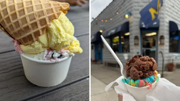 Ann Arbor&rsquo;s oldest ice cream shop feels unchanged, from the early donuts to the towering cones