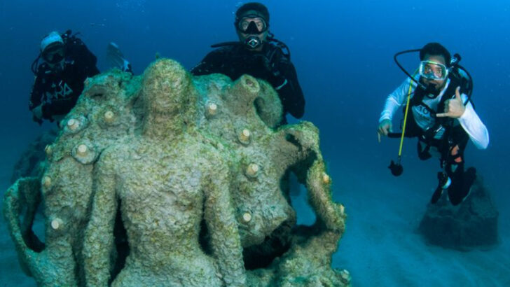 Beneath the water in Florida is an art gallery filled with over 1,000 mermaids