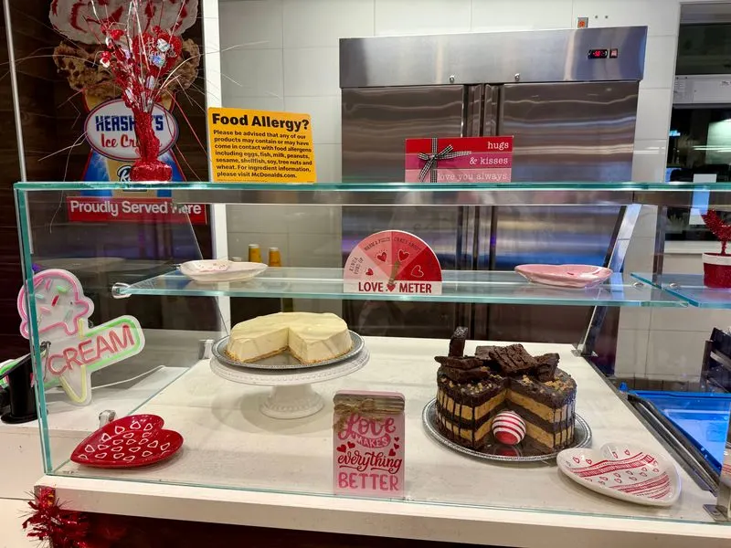 Dessert counter and ice cream bar
