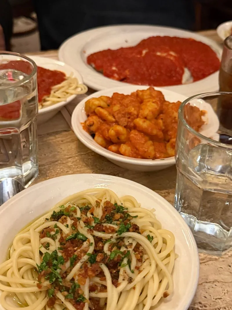 Pasta highlights: fettuccine Alfredo, cavatelli, and spinach gnocchi