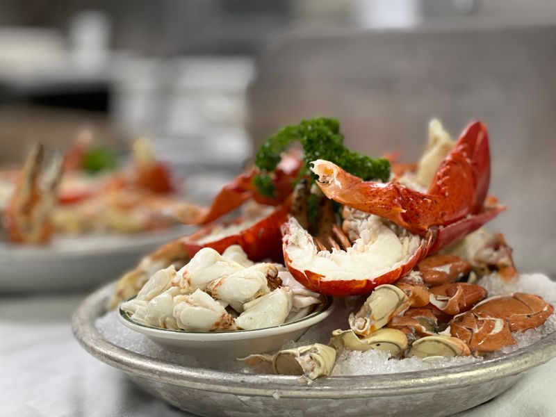 Seafood Tower, Oysters, and Bisque