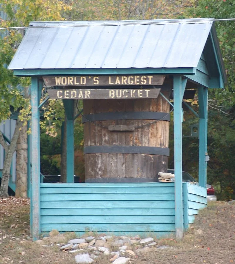 World's Largest Cedar Bucket (Oxford)