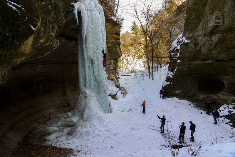 Ice Climbing at Designated Falls