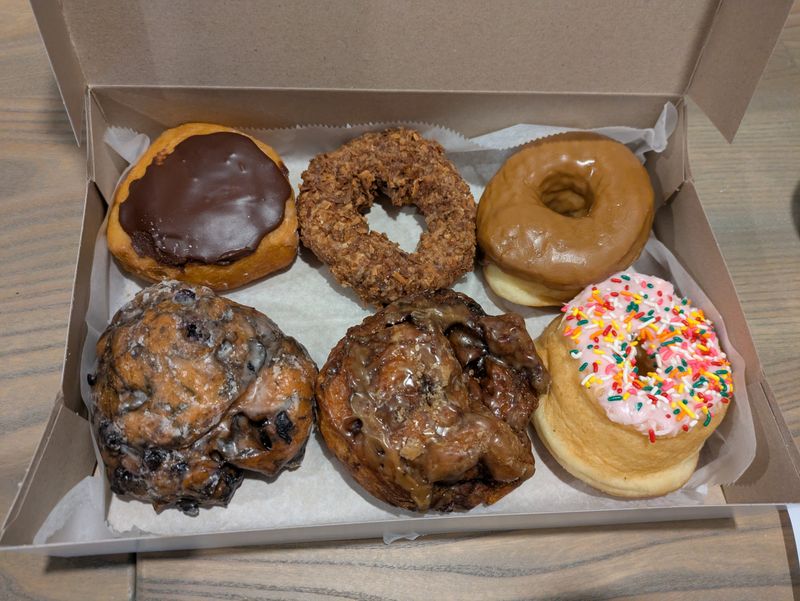 Classic raised and filled doughnuts