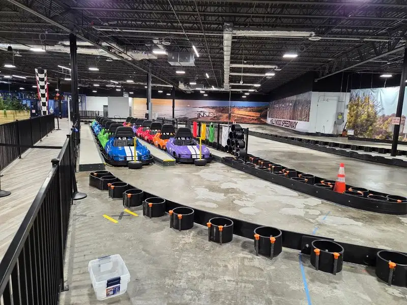 Racing the Indoor Go-Karts