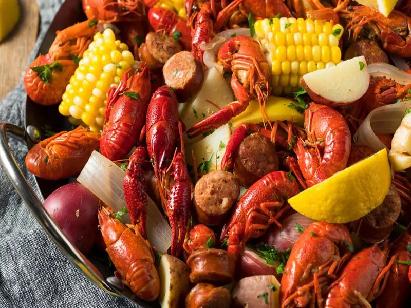 Cajun Boil, Shrimp, and Crawfish