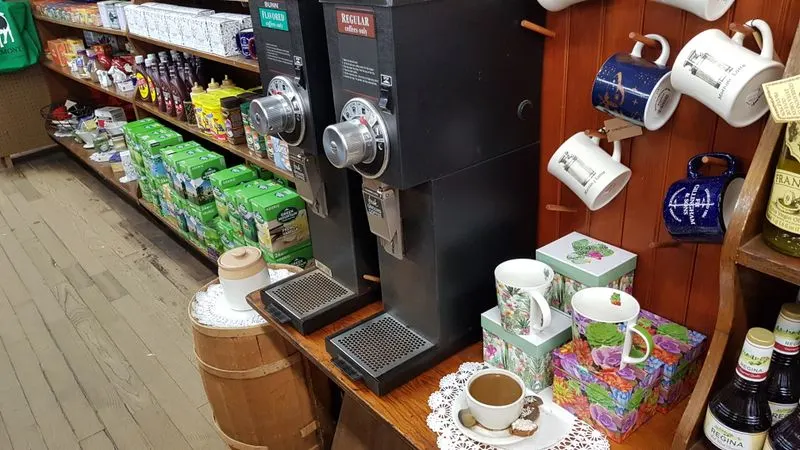 Hand-ground coffee and local provisions