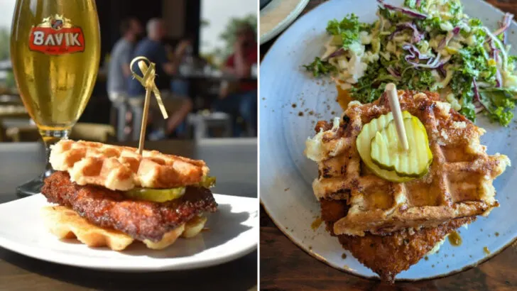 People drive from all over Ohio for the chicken and waffles at this favorite brunch spot