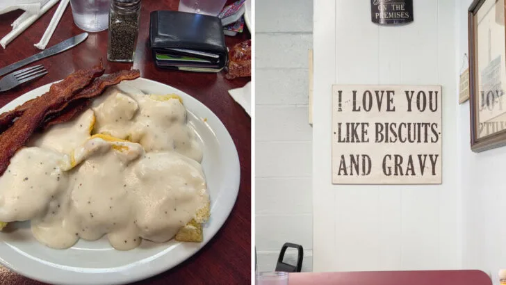 People drive from all over Tennessee for the biscuits and gravy at this no-frills diner