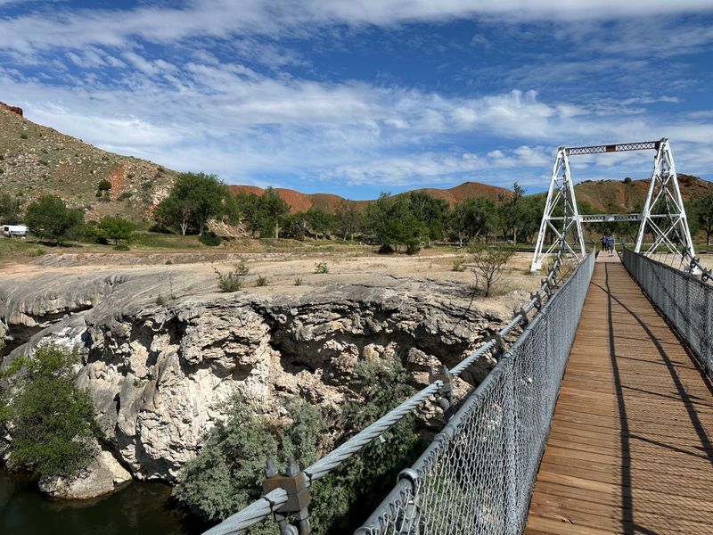 Swinging Bridge Over the Bighorn River