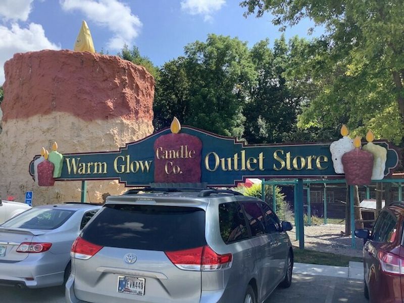 Giant Candle at Warm Glow Candle Company