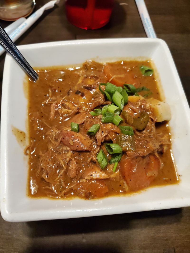 Chicken Paprikash Over Pierogis