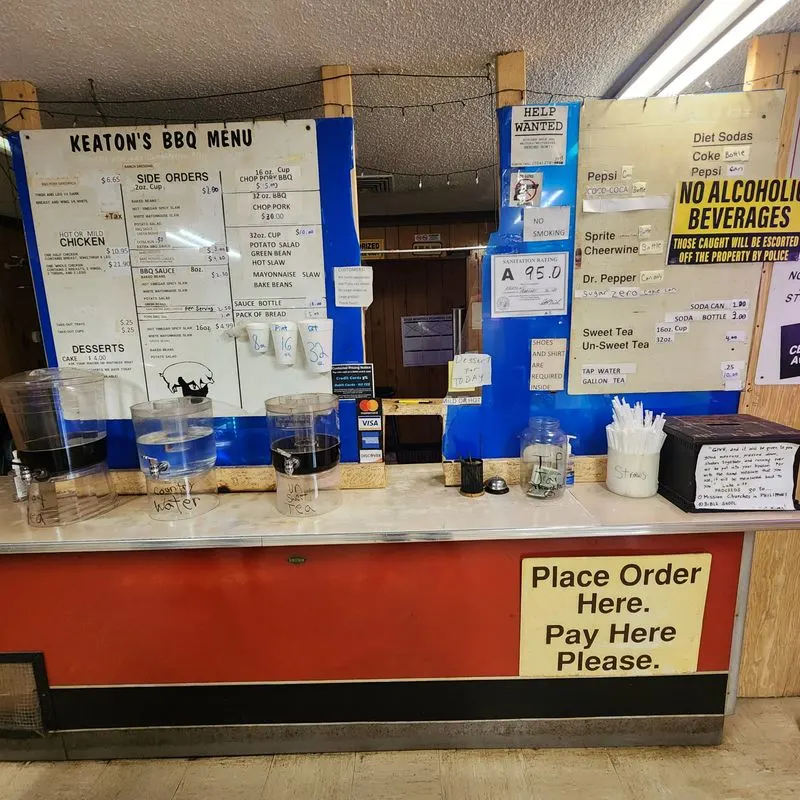 Counter, booths, and the pace inside