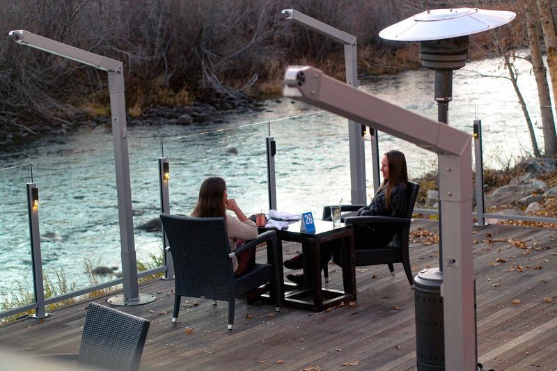 Enjoying the Outdoor Patio: Views of the Yampa River