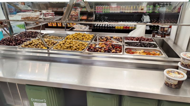 Olive oils, olives, and seasonings