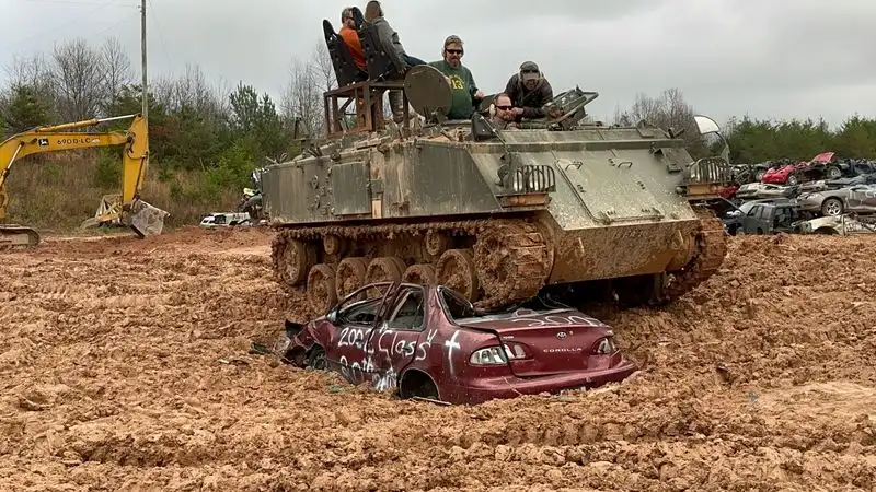 Car crushing: the signature act