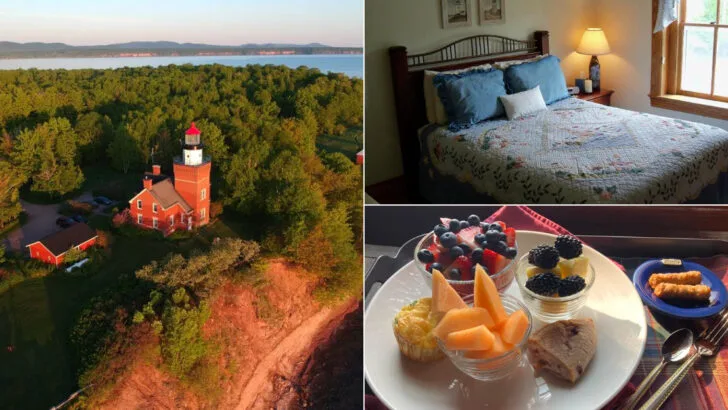 This Michigan lighthouse you can actually sleep in sits at the edge of Lake Superior