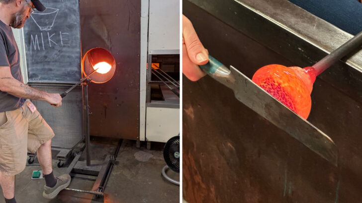 This Pennsylvania glass center lets you watch artisans blow glass and even try it yourself