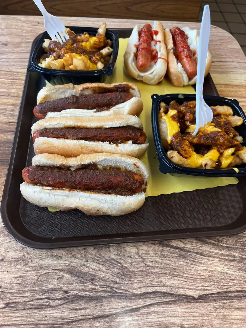 The definitive Yocco&rsquo;s chili dog, with everything