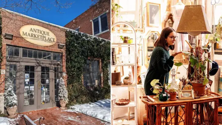 This massive antique marketplace brings together more than 250 vendors under one roof