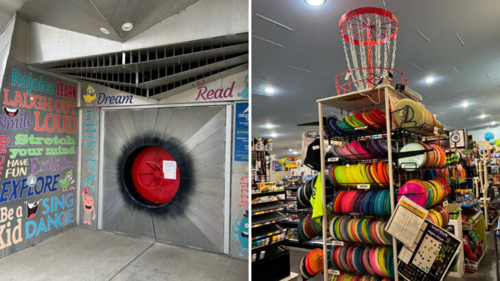 This stealth bomber-shaped toy store in Pennsylvania is designed for exploring and play
