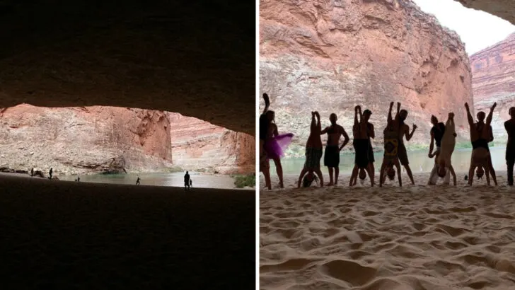 This tucked-away cave in Arizona is so massive it has its own beach