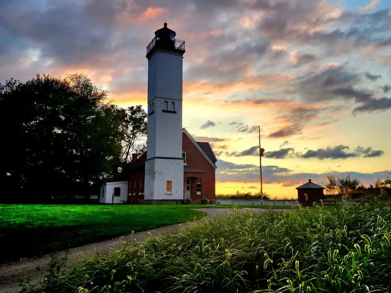 Presque Isle Lighthouse And History Moments