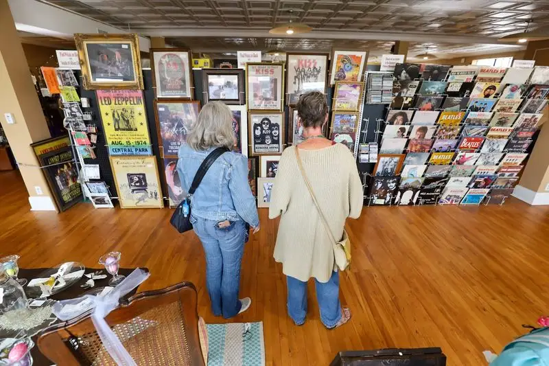 Vinyl Records and Music Collectibles on the Second Floor