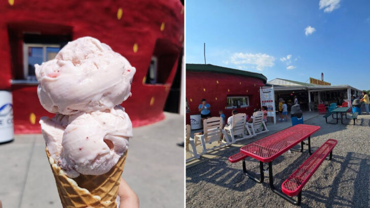 A Family Farm in North Carolina Built a 24-Foot Strawberry That Became the State&rsquo;s Best Roadside Attraction