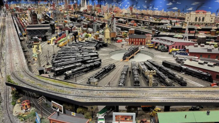 America&rsquo;s largest family owned three rail train layout is tucked inside this unexpected Ohio destination