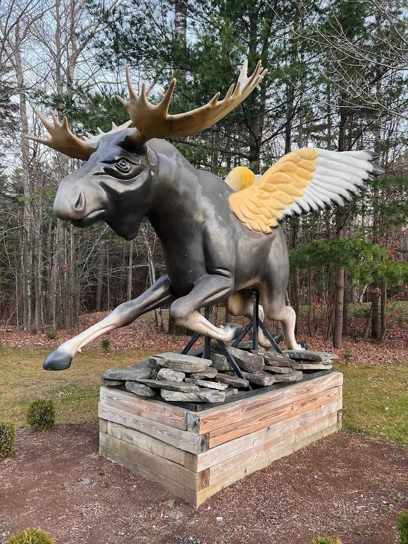 Flying Moose Sculpture &mdash; Rockwood, ME